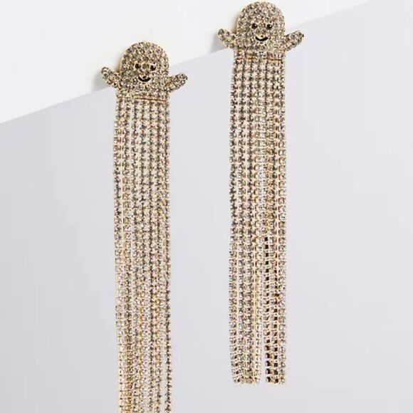 2 Torrid Halloween Earring Sets: Bedazzled Ghosts and Witch Boots - Picture 2 of 3